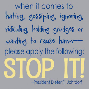 My first design is from Dieter F. Uchtdorf's Sunday morning talk. I ...