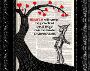 Wizard Of Oz Tin Man Hearts Wil L Never Be Practical Dictionary