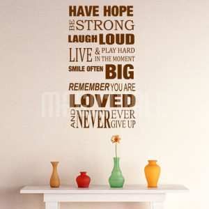 Home » Have Hope Be Strong - Wall Lettering