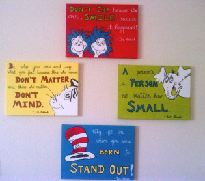 11x14 Dr Seuss quote paintings - acrylic on a 11x14 canvas original ...