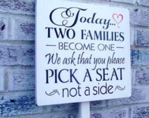 Wedding seating signs 