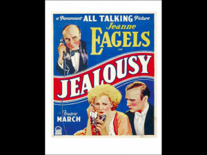 Jealousy Jeanne Eagels Fredric March on Window Card 1929