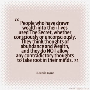 Rhonda Byrne “The Secret of Wealth” Quote
