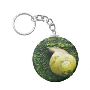 Patience Chinese Character Quote Snail Bamboo Key Chains