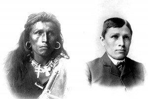 as he arrived at Carlisle Indian School in 1882 wearing his native ...