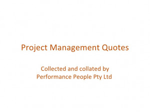 Project Management Quotes Pipe