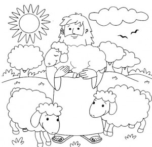 Jesus The Shepherd Coloring
