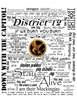 Hunger Games shirt quotes: I have to be careful not to read them all ...