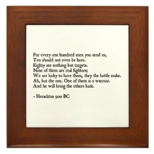 Army Gifts > Army Living Room > Heraclitus Quote Framed Tile