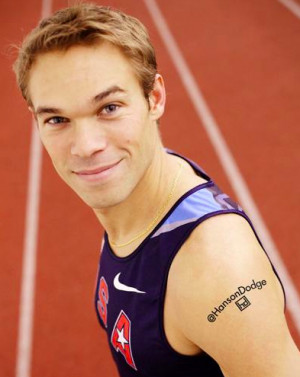Olympic runner Nick Symmonds auctioned off a temporary tattoo on his ...