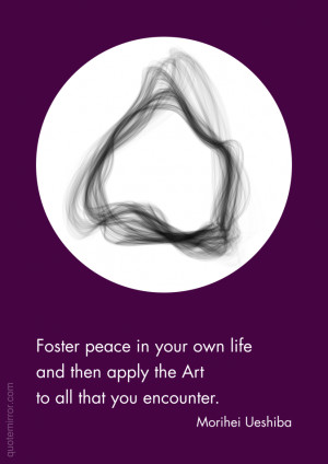 Foster peace in your own life