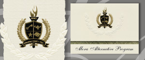 Tri-panel Graduation Announcements with the seal sculpted and foil ...