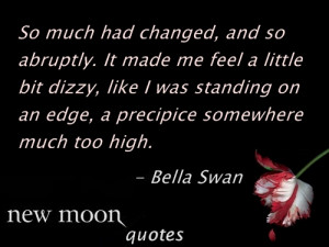 ... standing on an edge, a precipice somewhere much too high. -Bella Swan