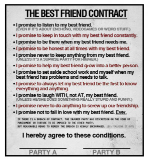 Best Friends Contract Printables