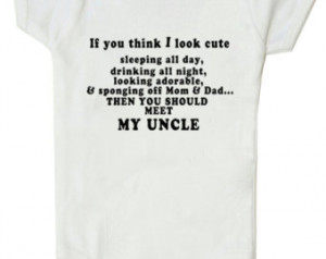 Funny Baby bodysuit funny baby shir t Funny Bodysuit Funny Uncle ...