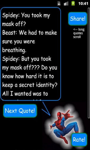 Spider Man Random Quotes FREE SCREENSHOTS