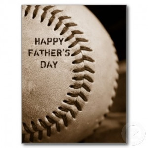 Happy Father's Day Baseball Postcard