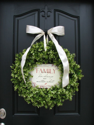... Year Round Wreath - Family - Inspiration Decor - Inspirational Quotes