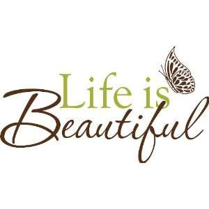 Peel & Stick Life is Beautiful Quotes Wall Decals Home Improvement