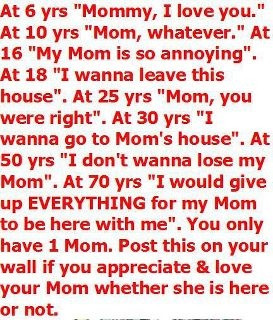 ... your birth mom, foster mom, grandma, etc). Moms come in many different