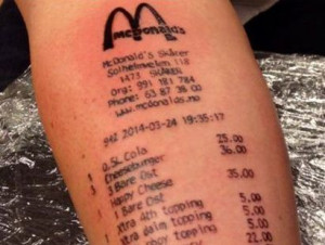 ... he'd been to keen on women and needed a tattoo. This was his response