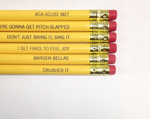 Pitch perfect pencil set 6 six pac k pencils in sunshine yellow. ...