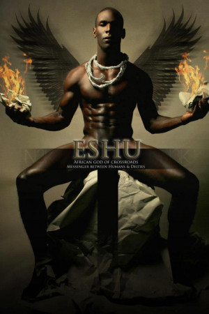 ESHU: Yoruba Orisha [god] of Crossroads - Messenger between Humans and ...