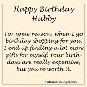 Funny Birthday Message for your Husband. #birthday #wishes #husband