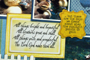 Quick Quotes had the perfect vellum quote about God's creatures, great ...