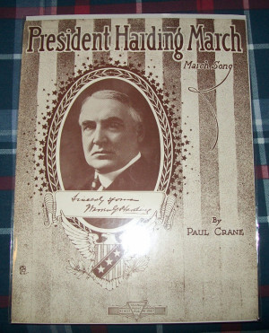 Well, Warren Harding, I have got you the presidency. What are you ...