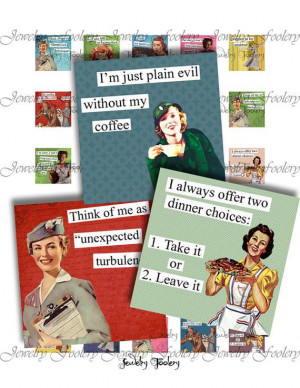 Retro Brazen Broads II Quotes 1x1 Digital by JewelryFoolery, $3.79