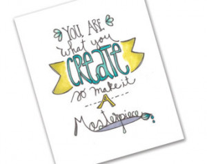 Create a Masterpiece Doodle Drawing Handlettering Illustration Print ...