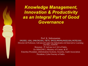 Iipa lecture km & good governance jan 12 2011