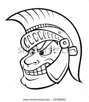 Vector Muscular Spartan Trojan Gladiator Warrior Golden