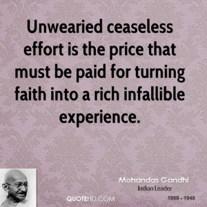 ... that must be paid for turning faith into a rich infallible experience