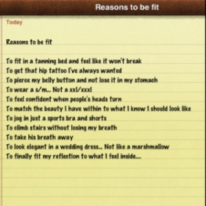 Reasons to be fit