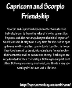 Scorpio and Capricorn friendship #Scorpio #astrology #zodiac https ...