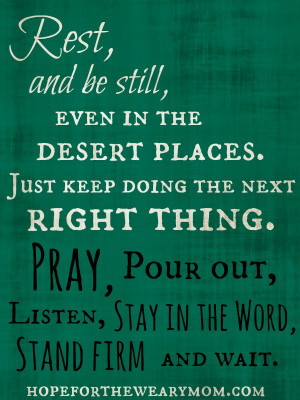 We never mean to go there. In fact, the desert place is a destination ...