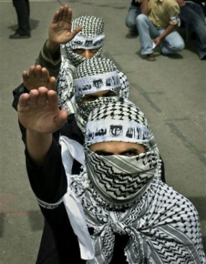 Nazi salute (West Bank, Jenin, June 19, 2007)