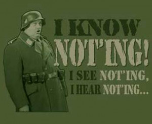 Hogan's Heroes T-shirt: I Know Nothing