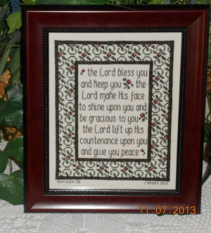 cross stitch religious inspirational bible quotes. Numbers 6:24-26 ...