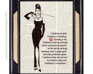 ... quote Breakfast at Tiffany's movie cinema vintage dictionary text book