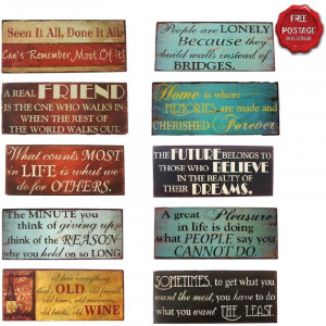 ... Inspirational Metal Tin Sign Plaque Wall Saying Quotes- Home Family