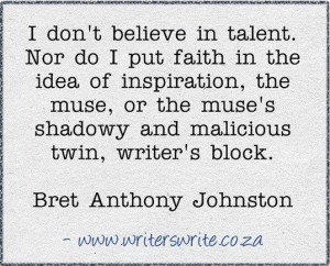 Talent or inspiration is shadowy when facing writer's block https ...