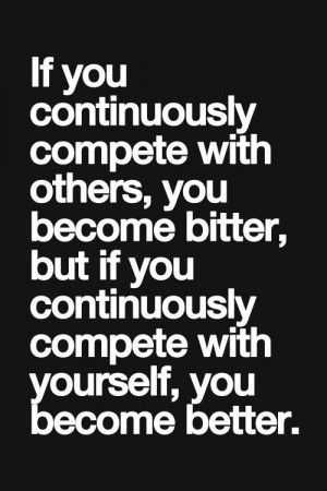 Don’t compete with others