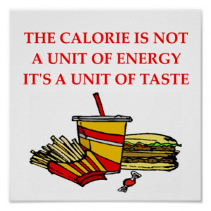 diet calorie joke poster