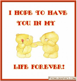 hope to have you in my life forever bears Facebook Graphic