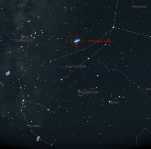 Andromeda Galaxy Location in Sky