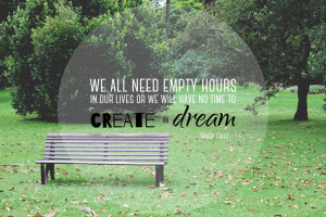 ... no time to create or dream; photo by Natalie Barnes for tiny & little