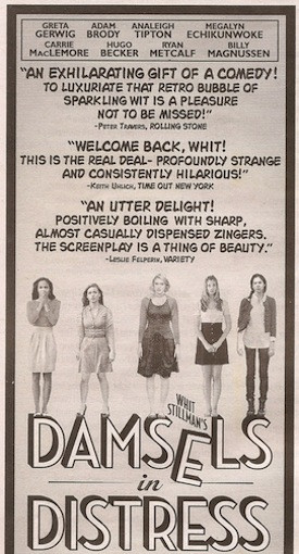 Weird Pull Quote Theater: 'Damsels in Distress'